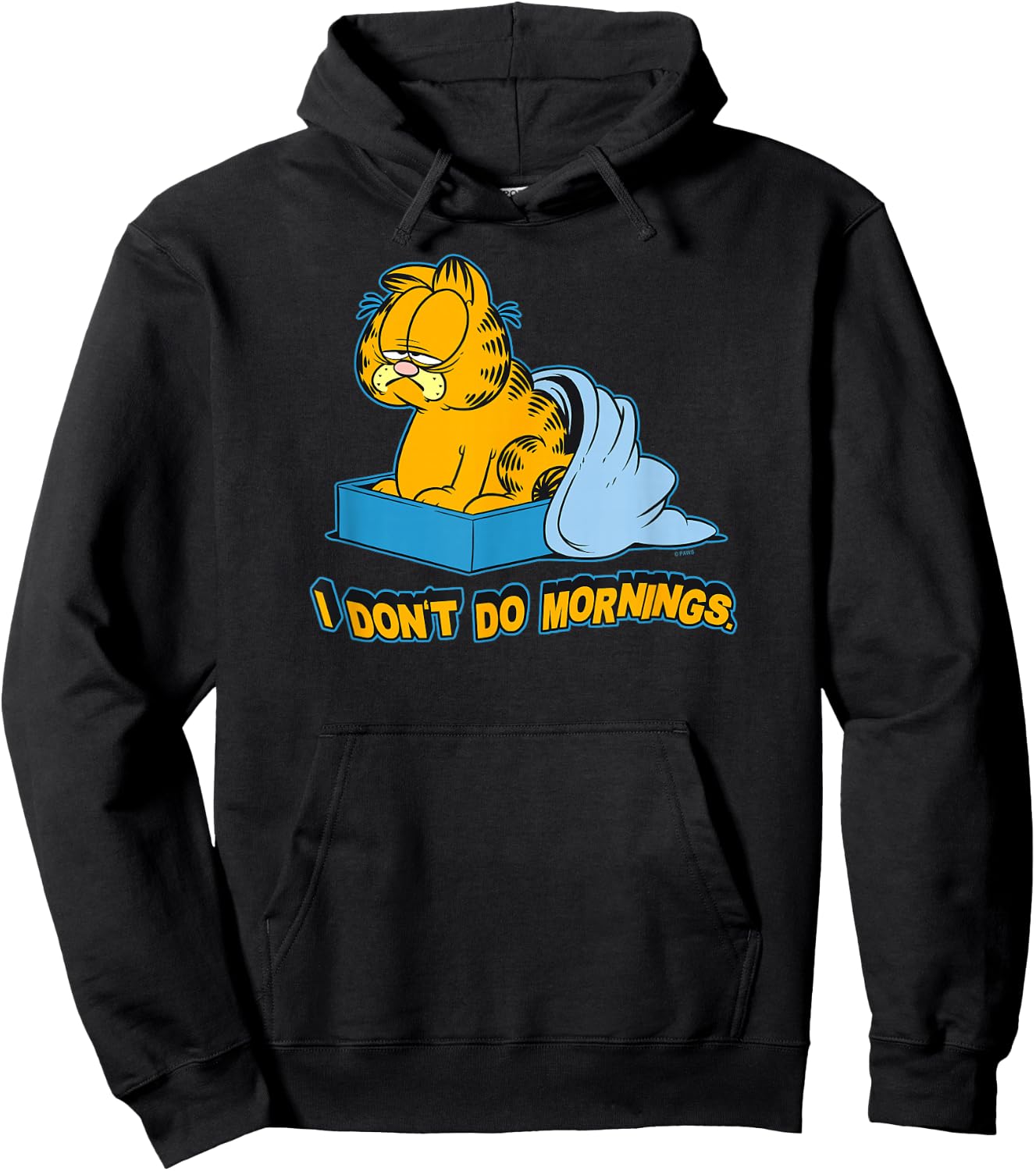 Garfield I Dont Do Mornings Small Hoodie - Hoodie | Black