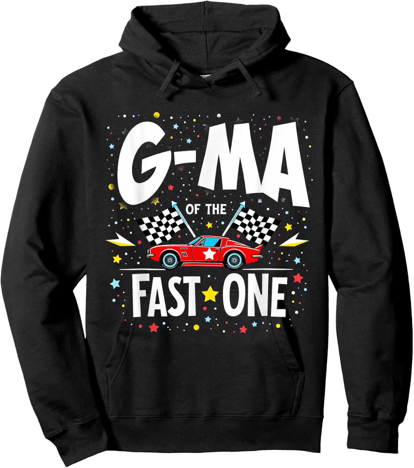 Car Racing 1st Birthday Grandma G-Ma Of The Fast One Hoodie - Hoodie | Black