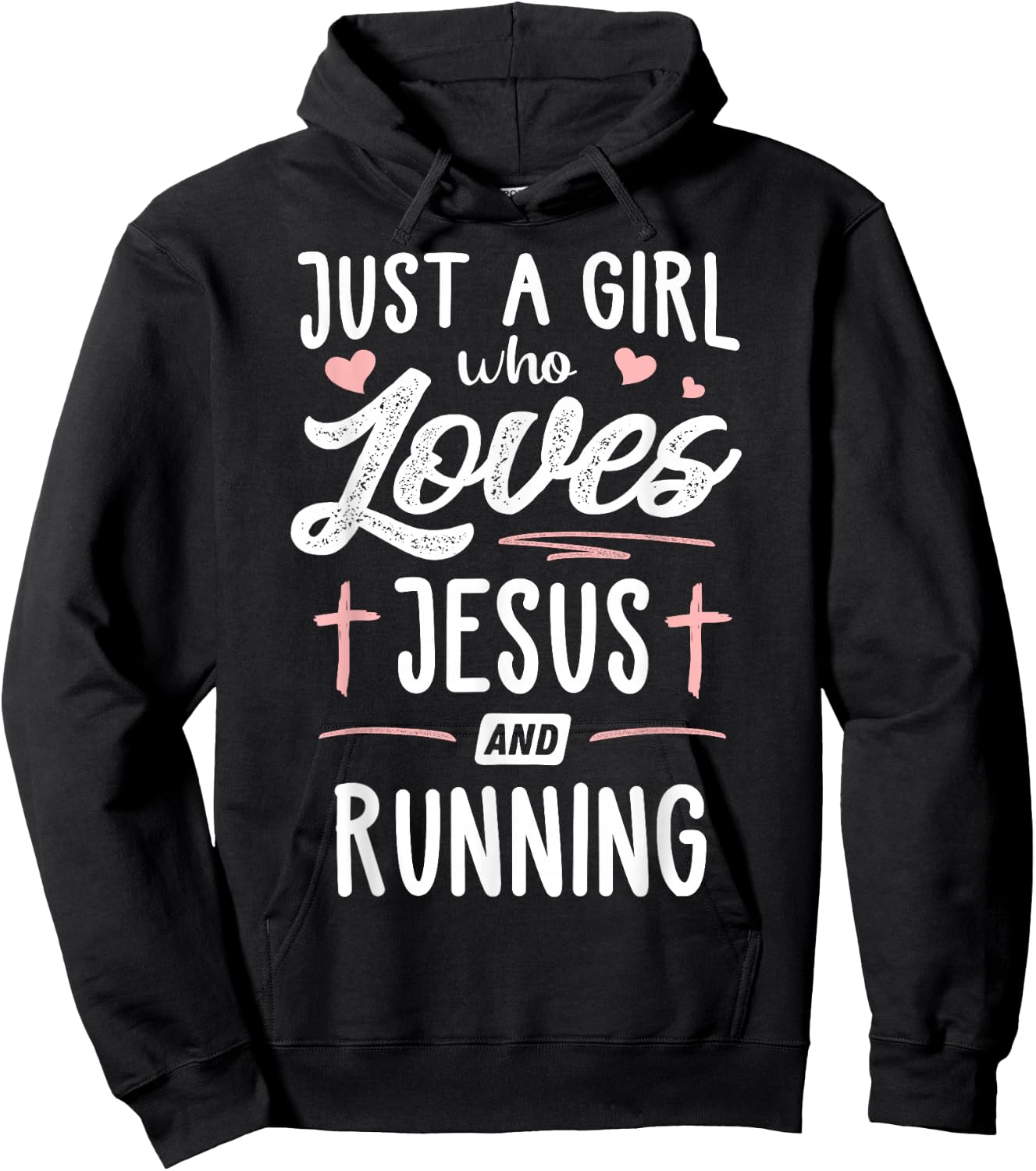 Just A Girl Who Loves Jesus and Running Gift Women Hoodie - Hoodie | Black