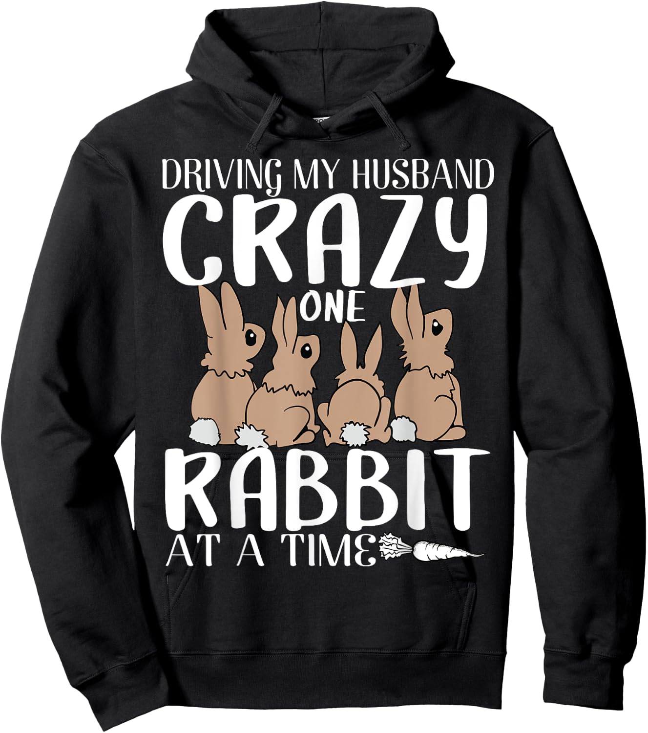 Funny Rabbits gift crazy rabbit lovers one rabbit Hoodie - Hoodie | Black