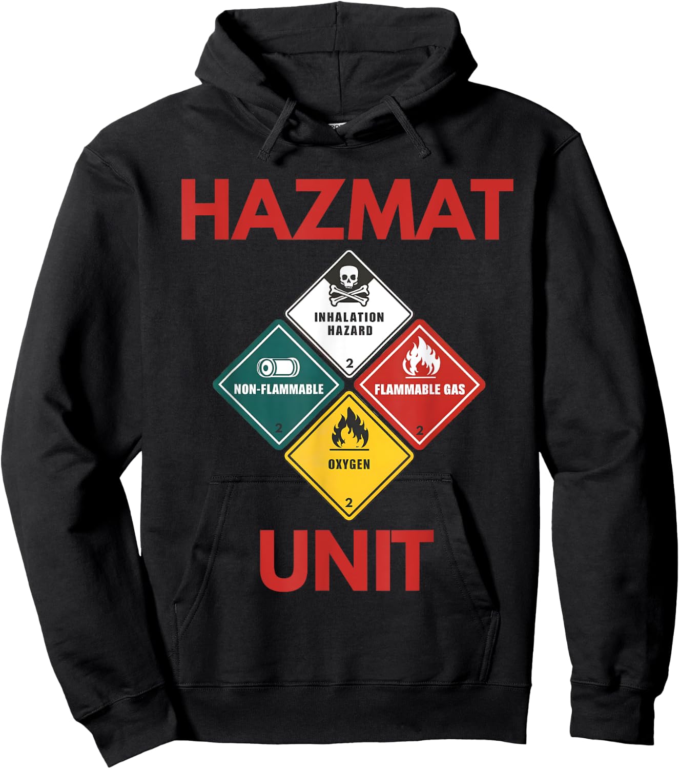 Hazmat Unit Costume Cosplay Halloween Birthday Funny Hoodie - Hoodie | Black