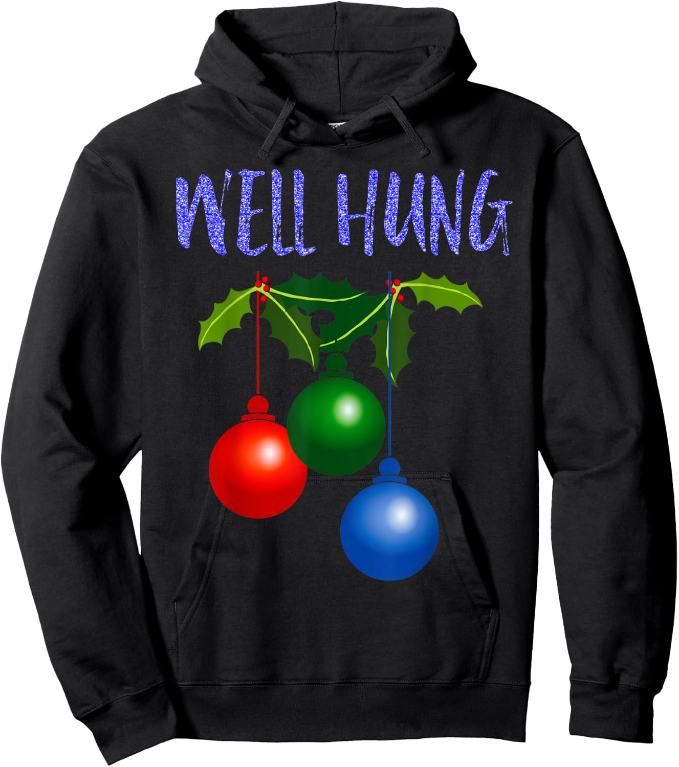 Well Hung T Shirt Hoodie - Hoodie | Black