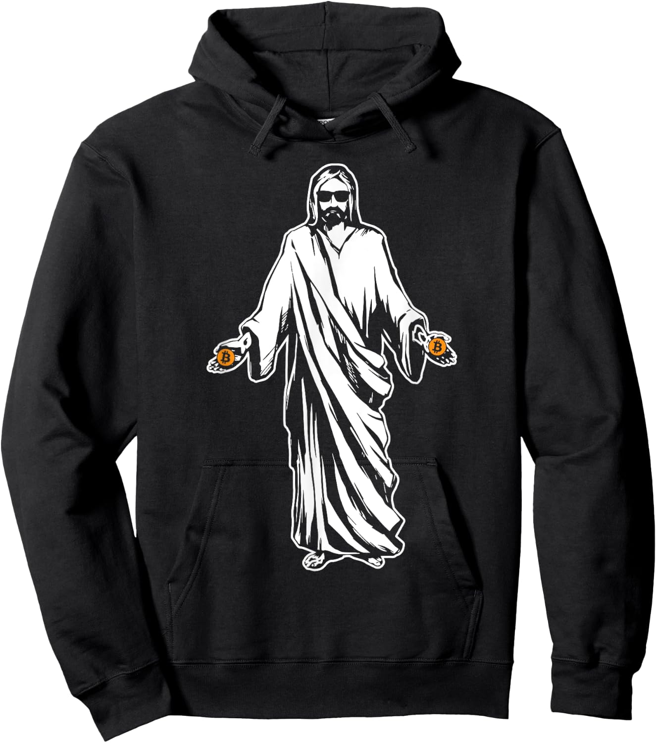 Jesus Bitcoin Funny Cryptocurrency Digital Currency Hoodie - Hoodie | Black