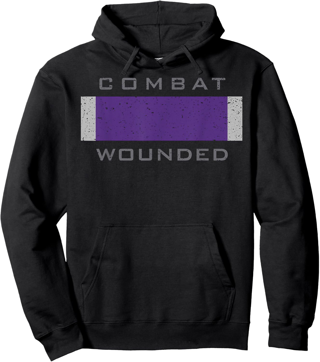 Purple Heart Award Veteran Combat Wounded Hoodie - Hoodie | Black