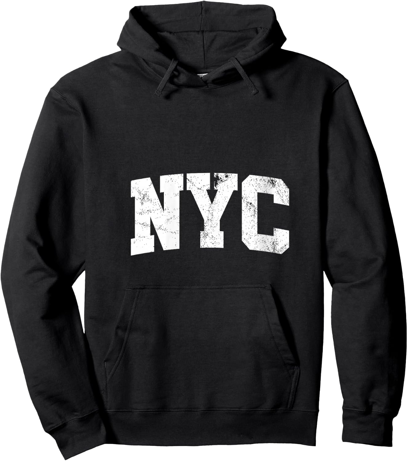 NYC New York City USA State V-Neck Hoodie - Hoodie | Black