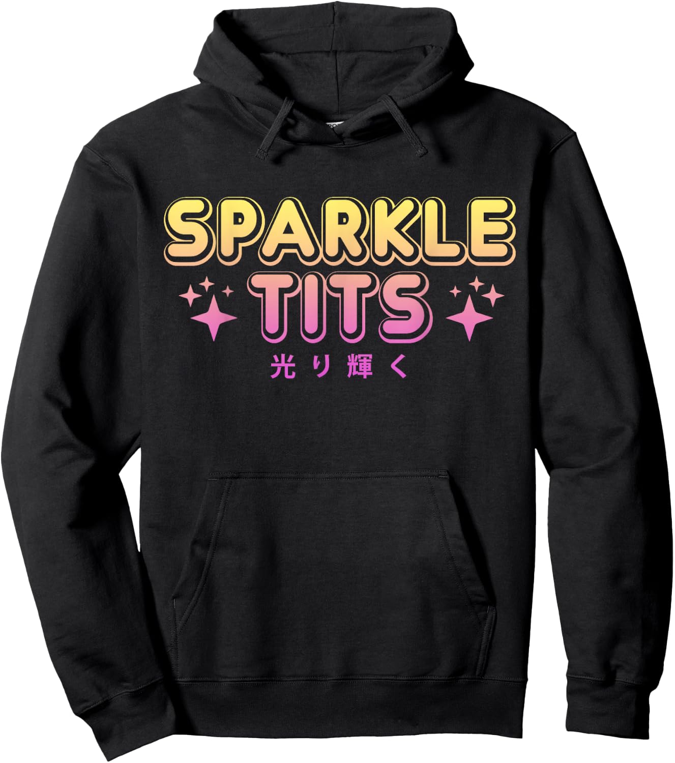 Pastel Goth Kawaii T Shirt - Sparkle Tits Sarcastic Gift Hoodie - Hoodie | Black