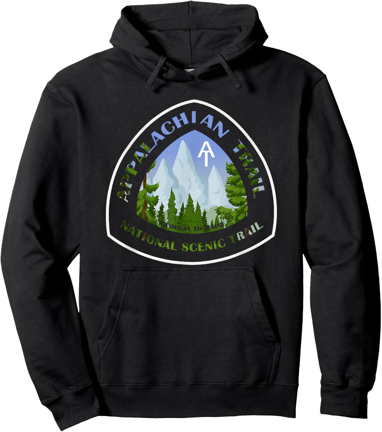 Appalachian Trail Scenic Mountain Views Hoodie - Hoodie | Black