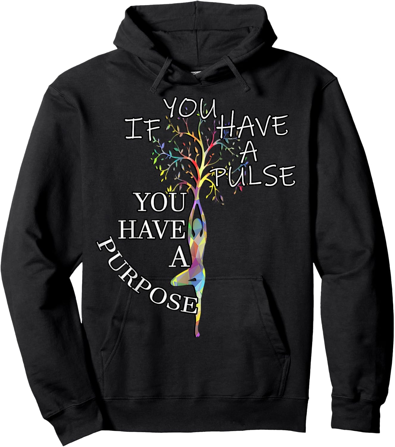 Inspirational Quotes Graphic Motivational Yoga Gift Hoodie - Hoodie | Black