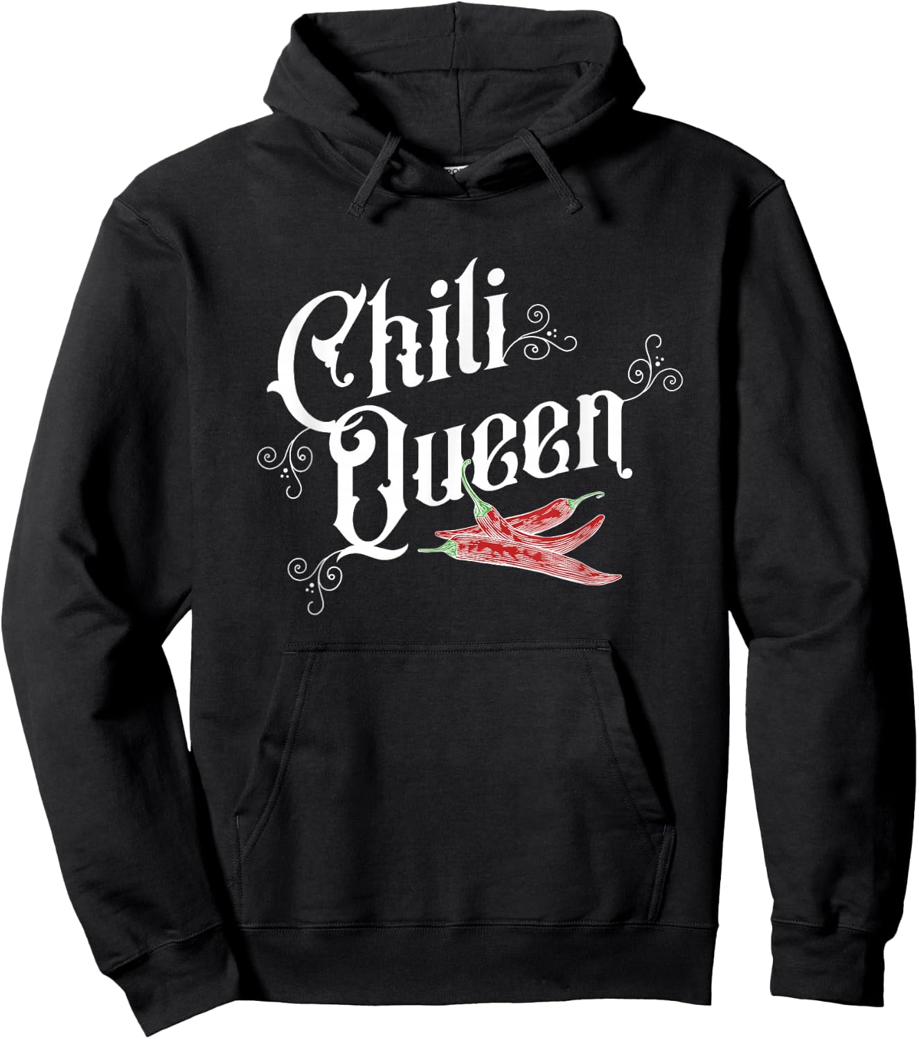 Chili Queen, Hot Spicy Pepper Lover Chili Cookoff Winner Hoodie - Hoodie | Black