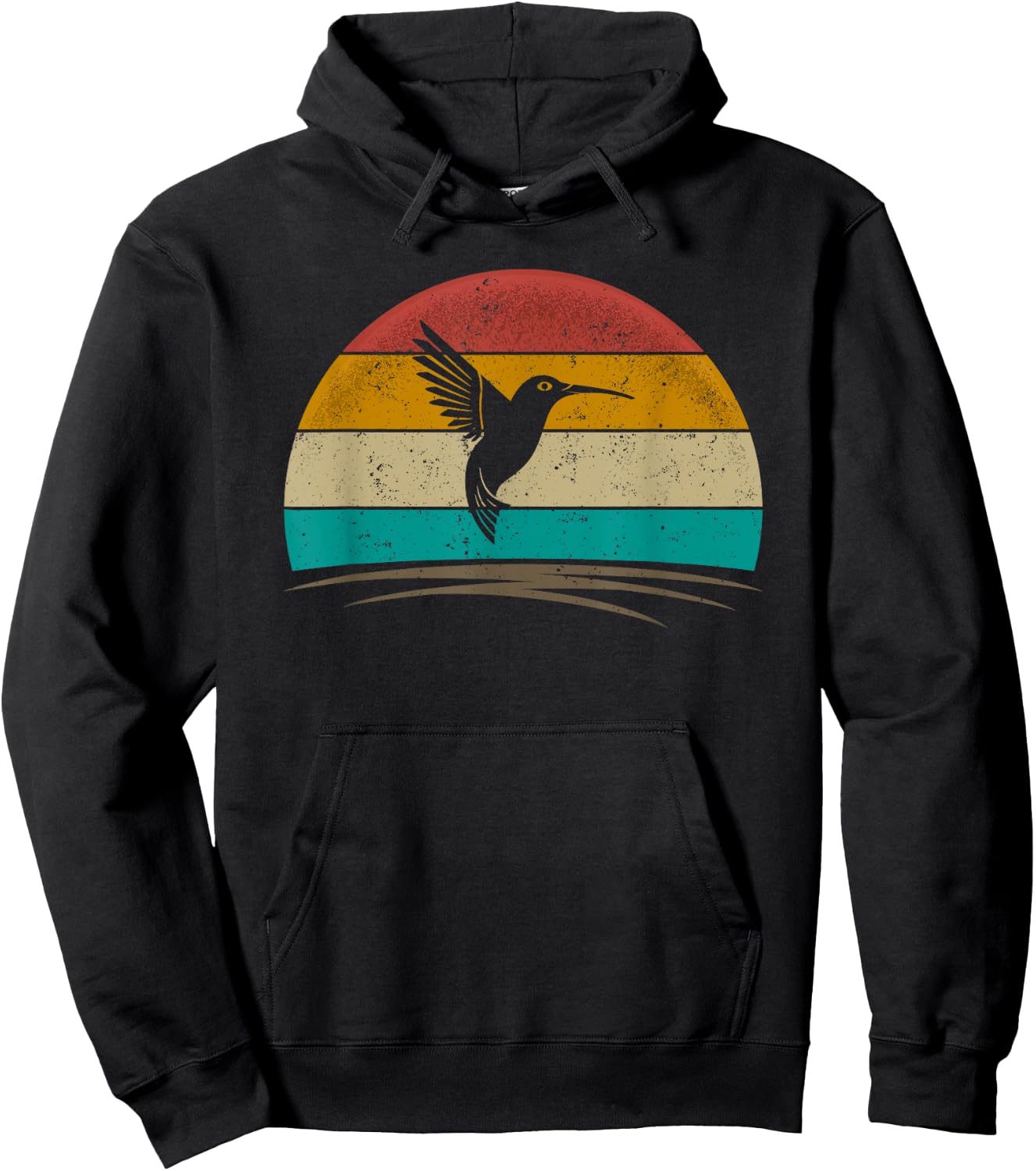 Retro Hummingbird Shirt Bird Watching Bird Hummingbird Lover Hoodie - Hoodie | Black