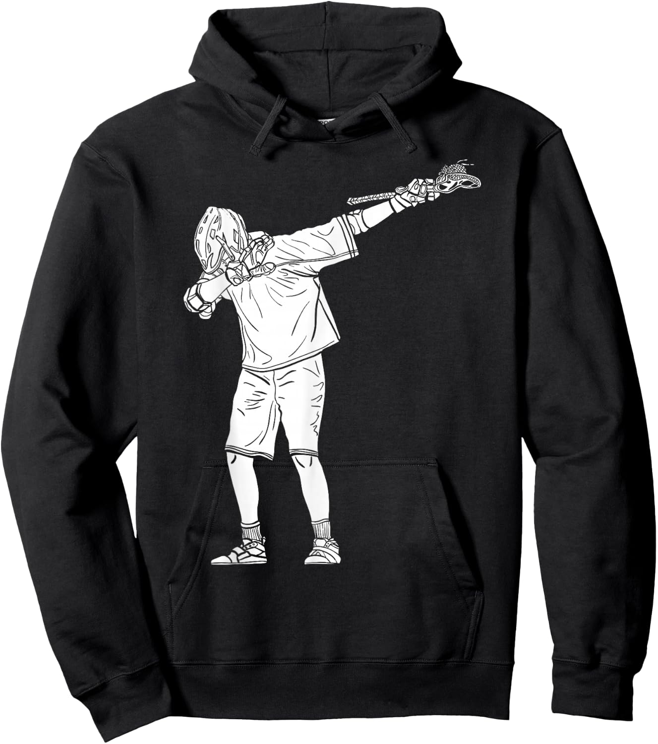 Lacrosse Stick Boy Dabbing Youth Dab Dance Hoodie - Hoodie | Black