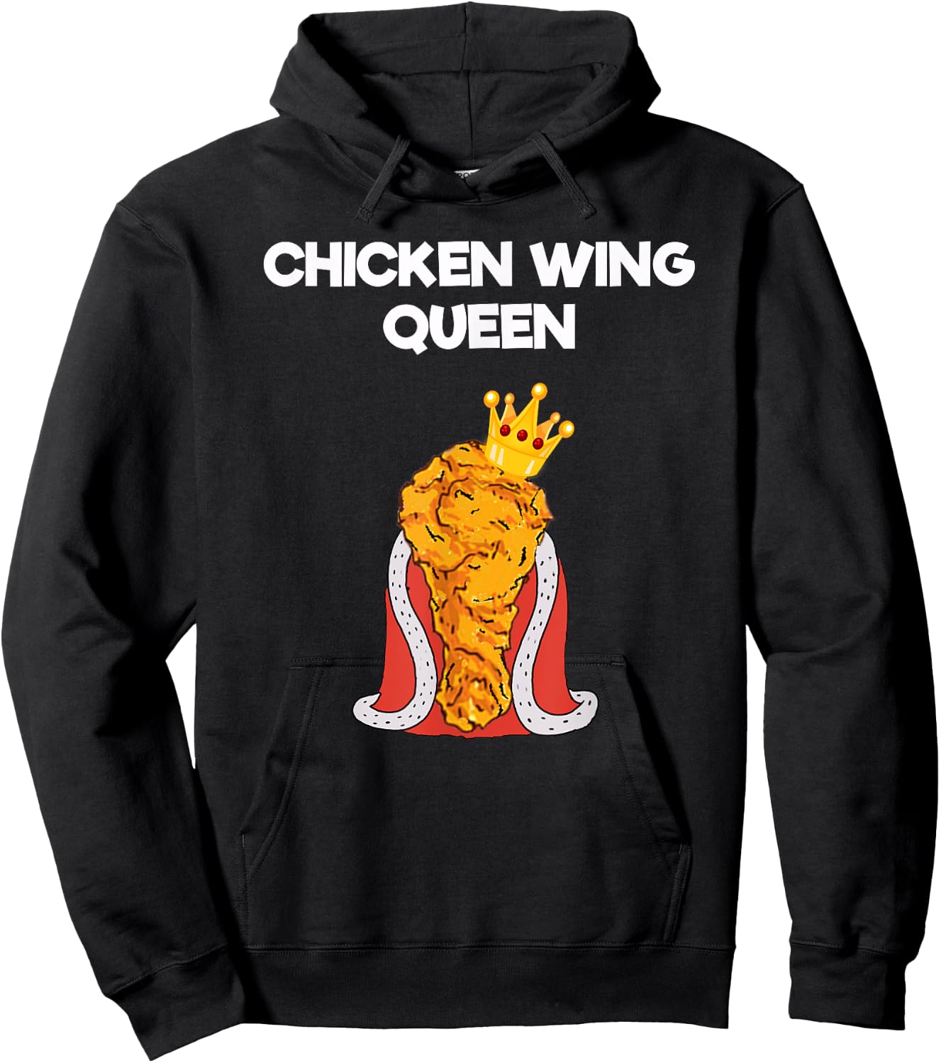 Funny Chicken Wing Fan - Queen Hoodie - Hoodie | Black