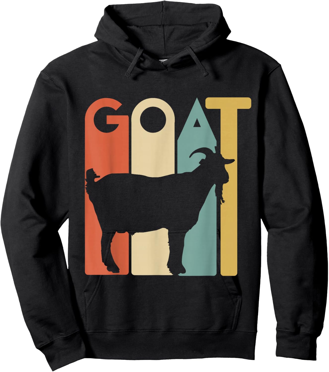 Retro vintage Goat - Animal Goats Lover Gifts T Shirt Hoodie - Hoodie | Black
