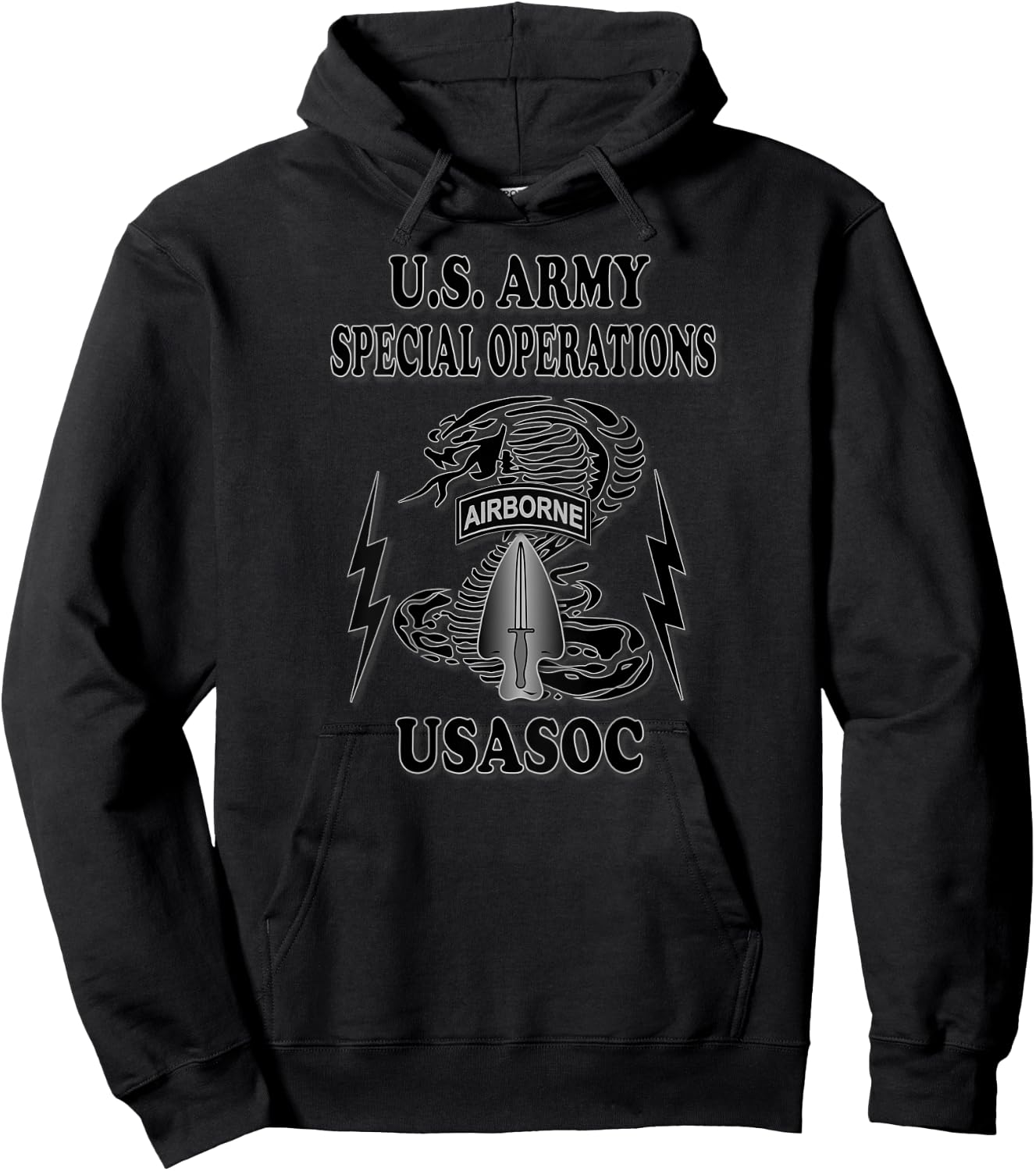 U.S. Army Special Operations (USASOC) (Back) Hoodie - Hoodie | Black