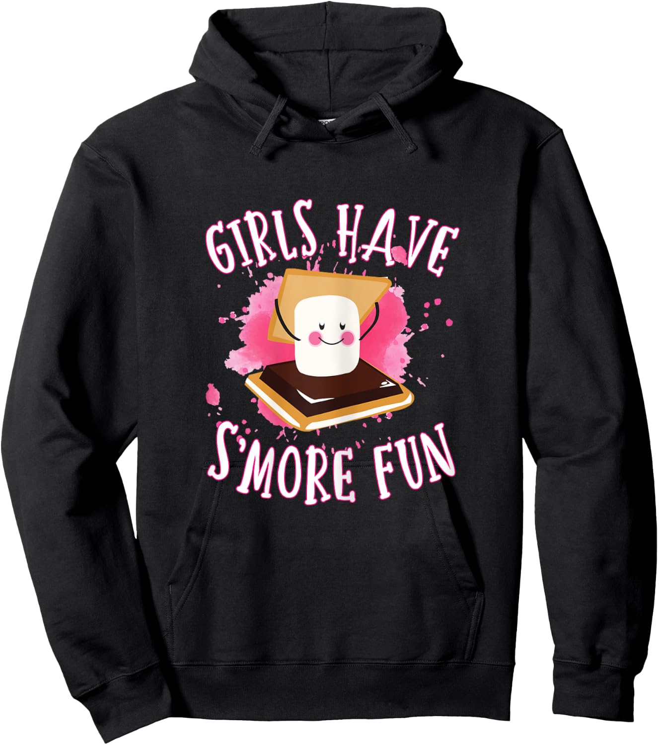 Funny Smores Camping Girls Have Smore Fun Camper Glamping Hoodie - Hoodie | Black