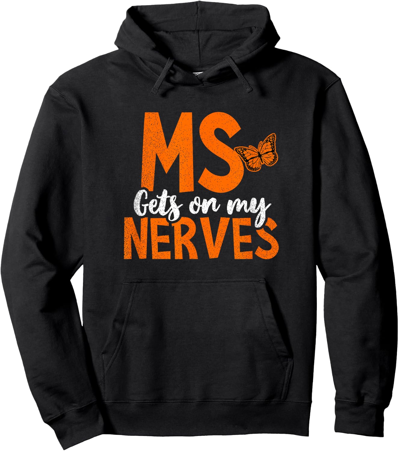 MS Awareness Shirt | Gets On My Nerves Gift Hoodie - Hoodie | Black