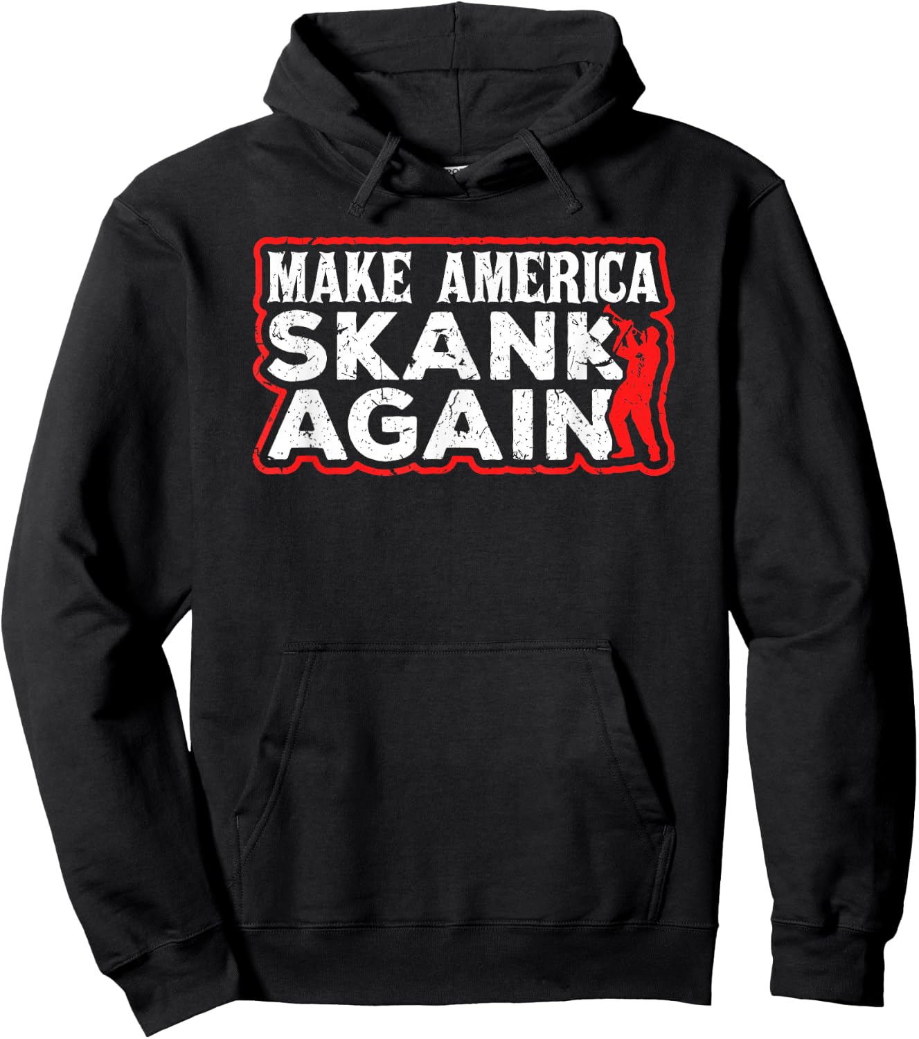Make America Skank Again Cool Horn Brass Ska Music Hoodie - Hoodie | Black