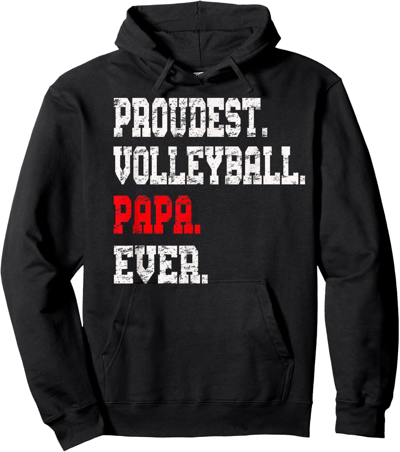 Custom Volleyball Papa , Best Papa Ever Gift Hoodie - Hoodie | Black