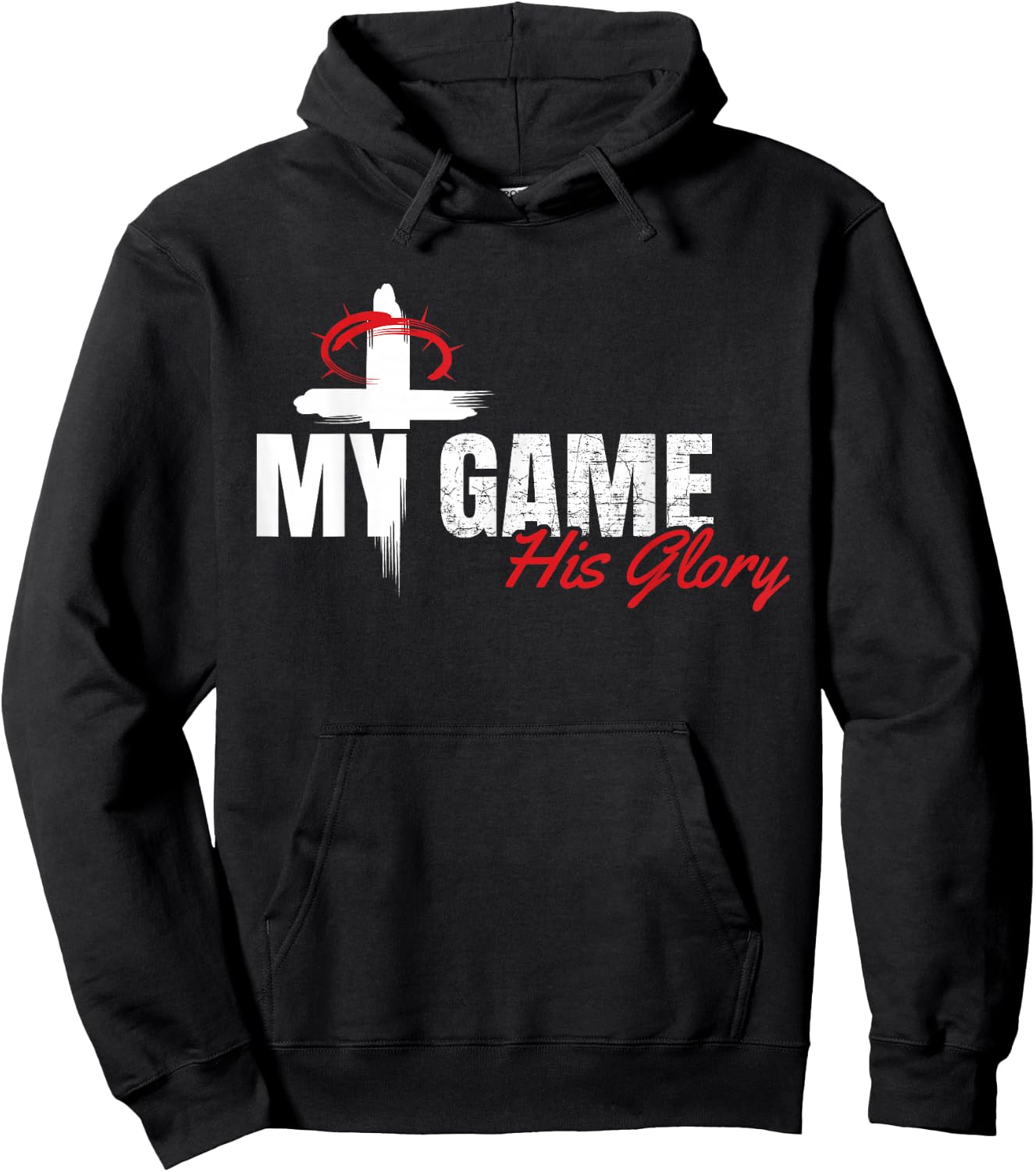 My Game His Glory Jesus Christian Athlete Gift Hoodie - Hoodie | Black