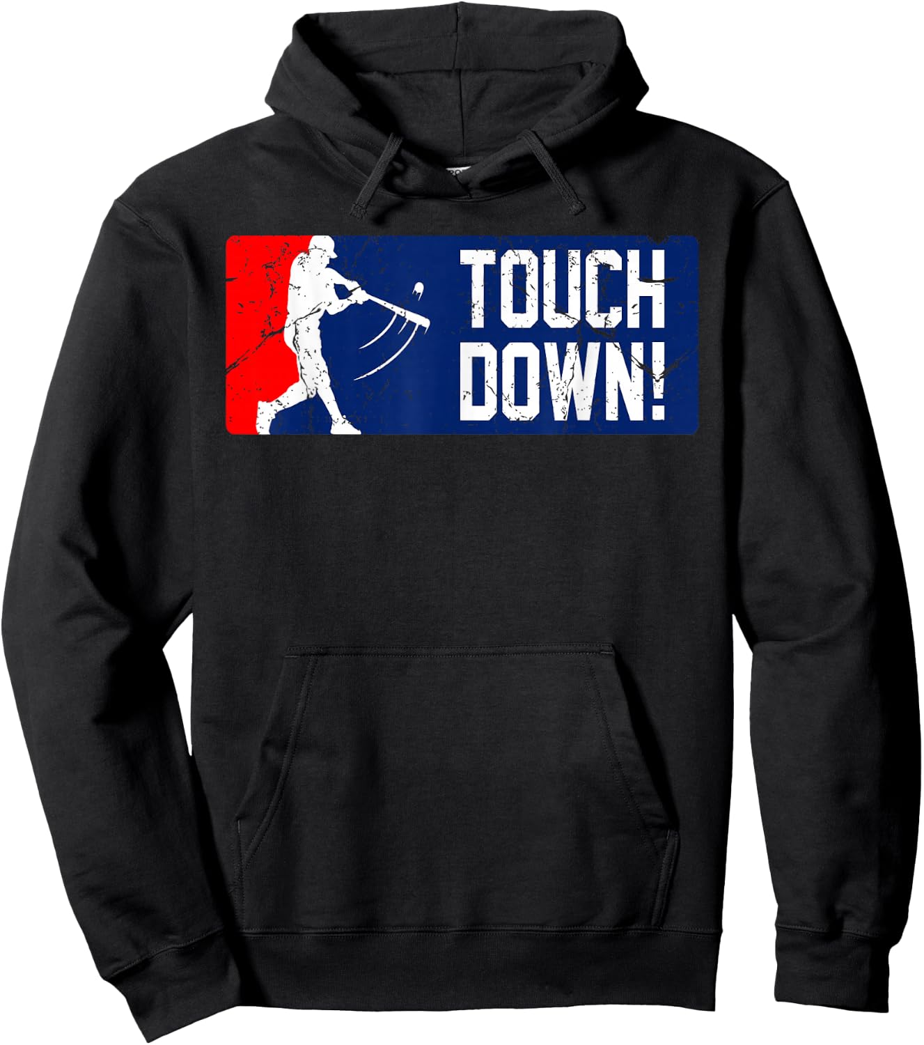 Touchdown Baseball Inspired Double Play Practice Game Hoodie - Hoodie | Black