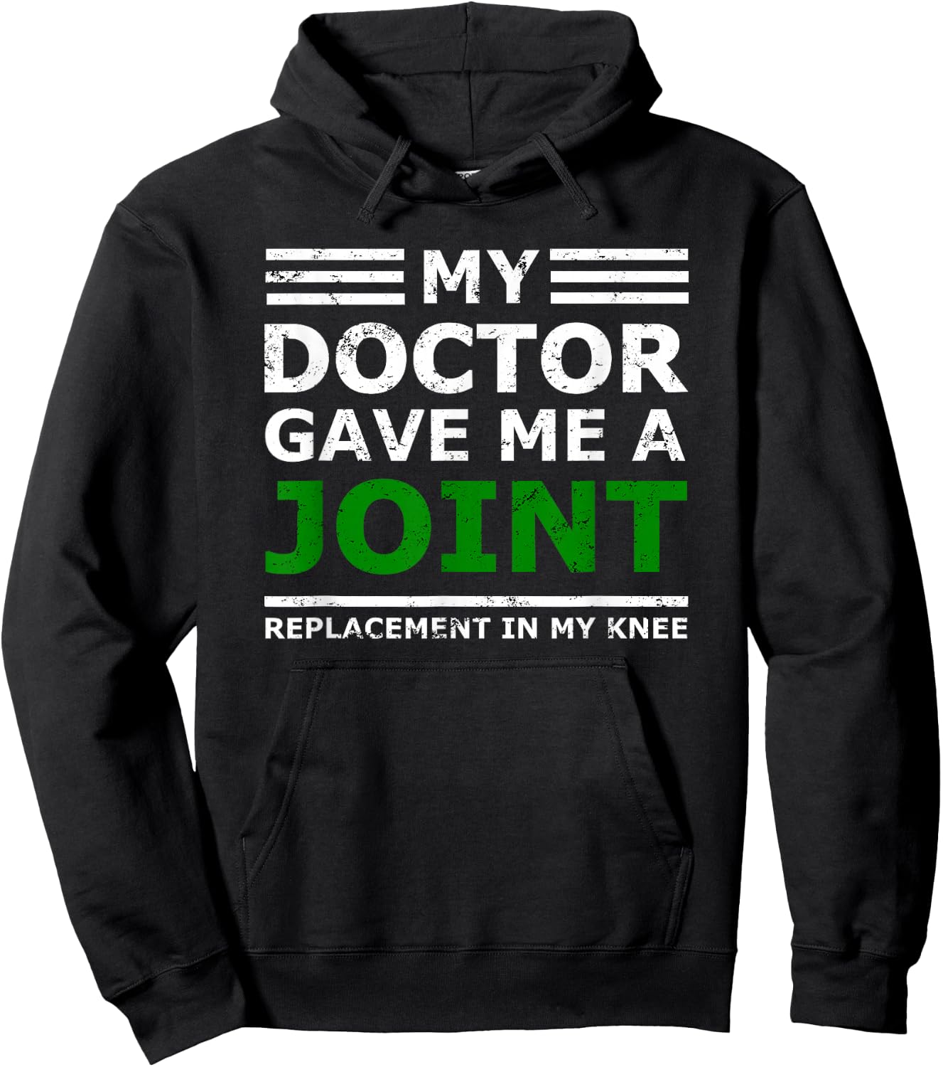 Funny Knee Joint Replacement Hoodie - Hoodie | Black