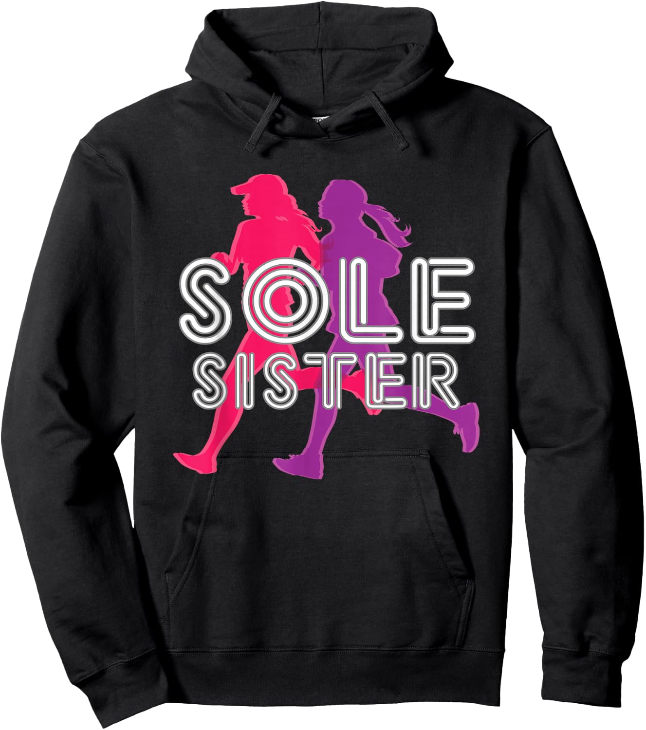 Running Funny Running Buddy Shirt Sole Sister Hoodie - Hoodie | Black