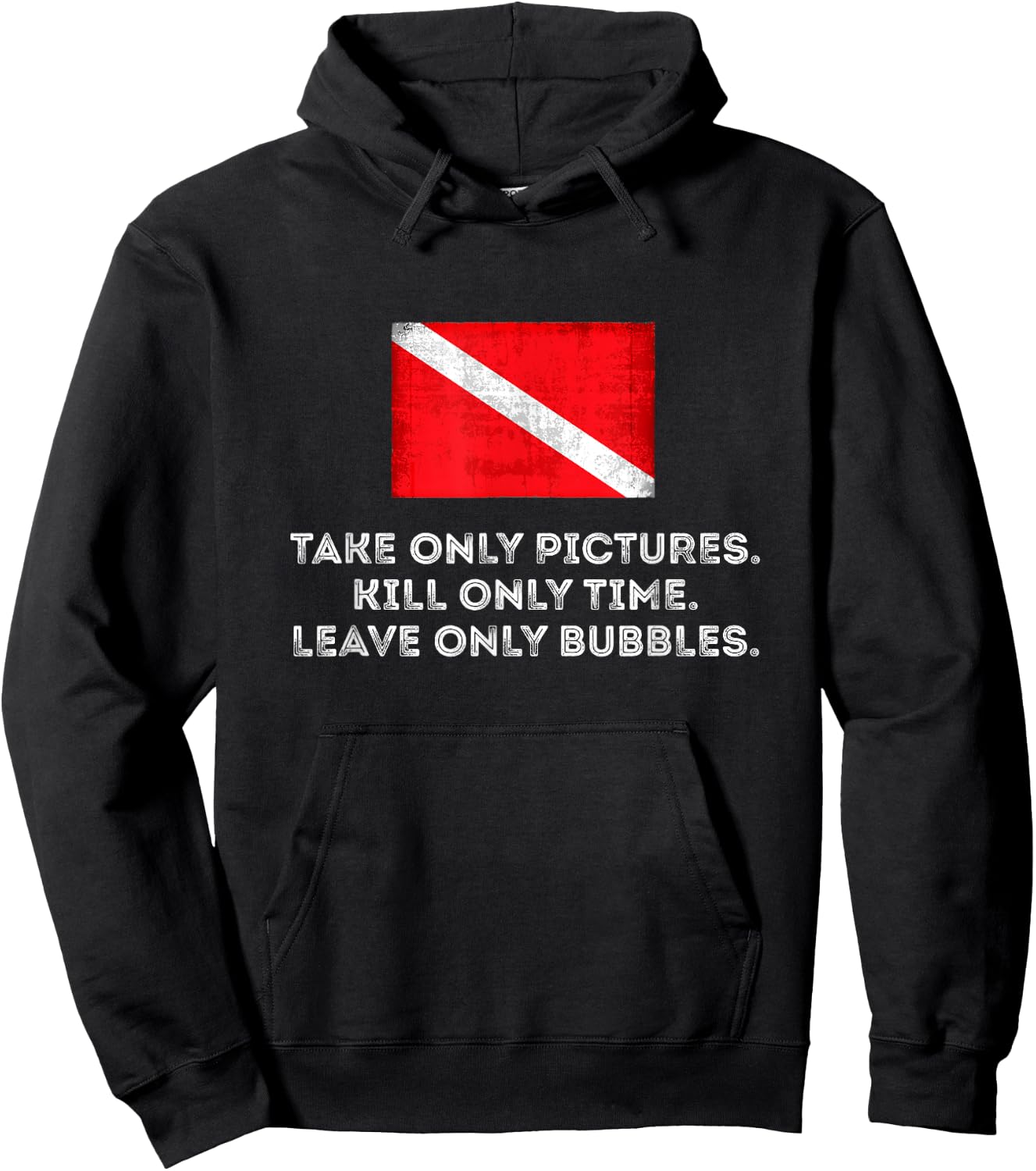 Scuba Diving - Take Pictures, Kill Time, Leave Bubble Hoodie - Hoodie | Black