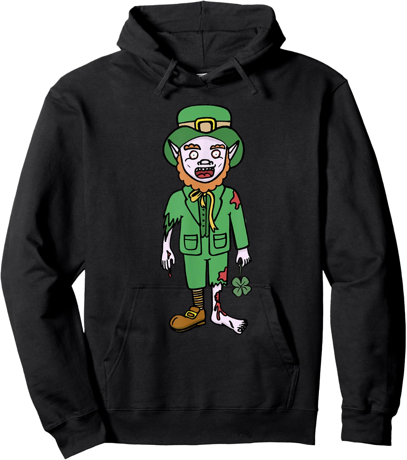Zombie Shirt Leprechaun Halloween Costume Dead Scary Gifts Hoodie - Hoodie | Black