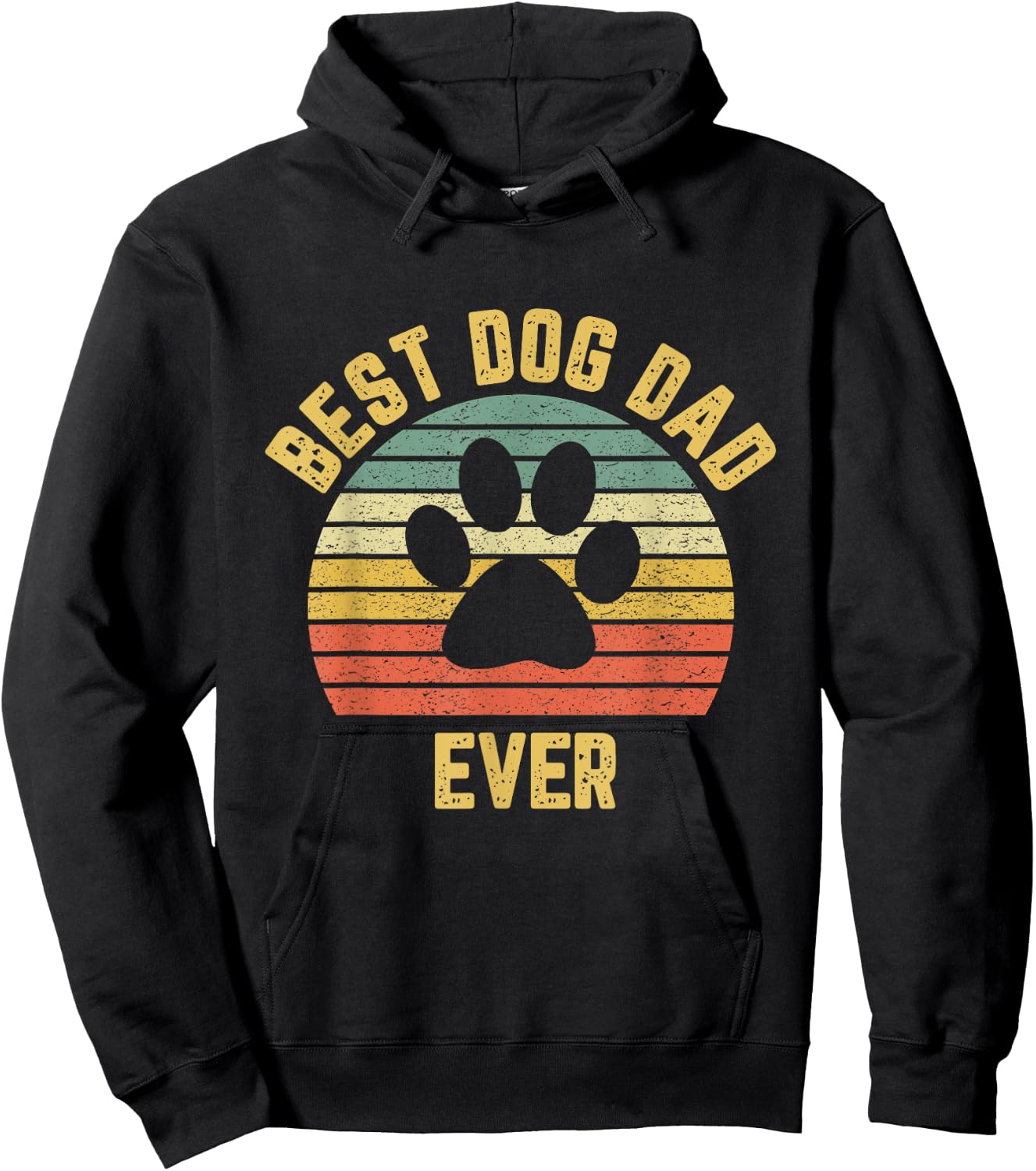 Vintage Dog Dad Cool Father's Day Gift Retro Hoodie - Hoodie | Black