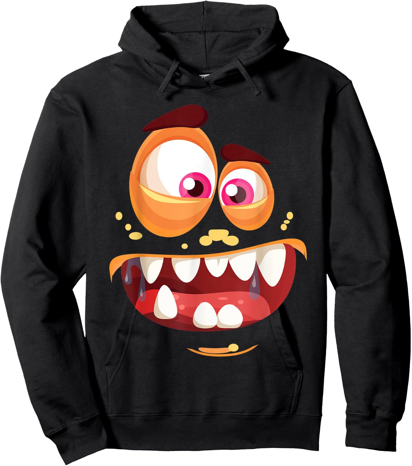 Monster Face Halloween Costume Shirt Funny Gift Hoodie - Hoodie | Black