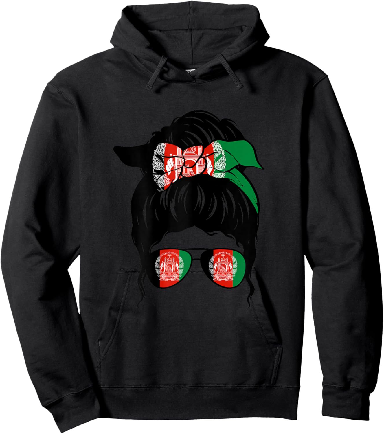 Afghan Girl Afghanistan Afghan Flag Proud Afghan Woman Hoodie - Hoodie | Black