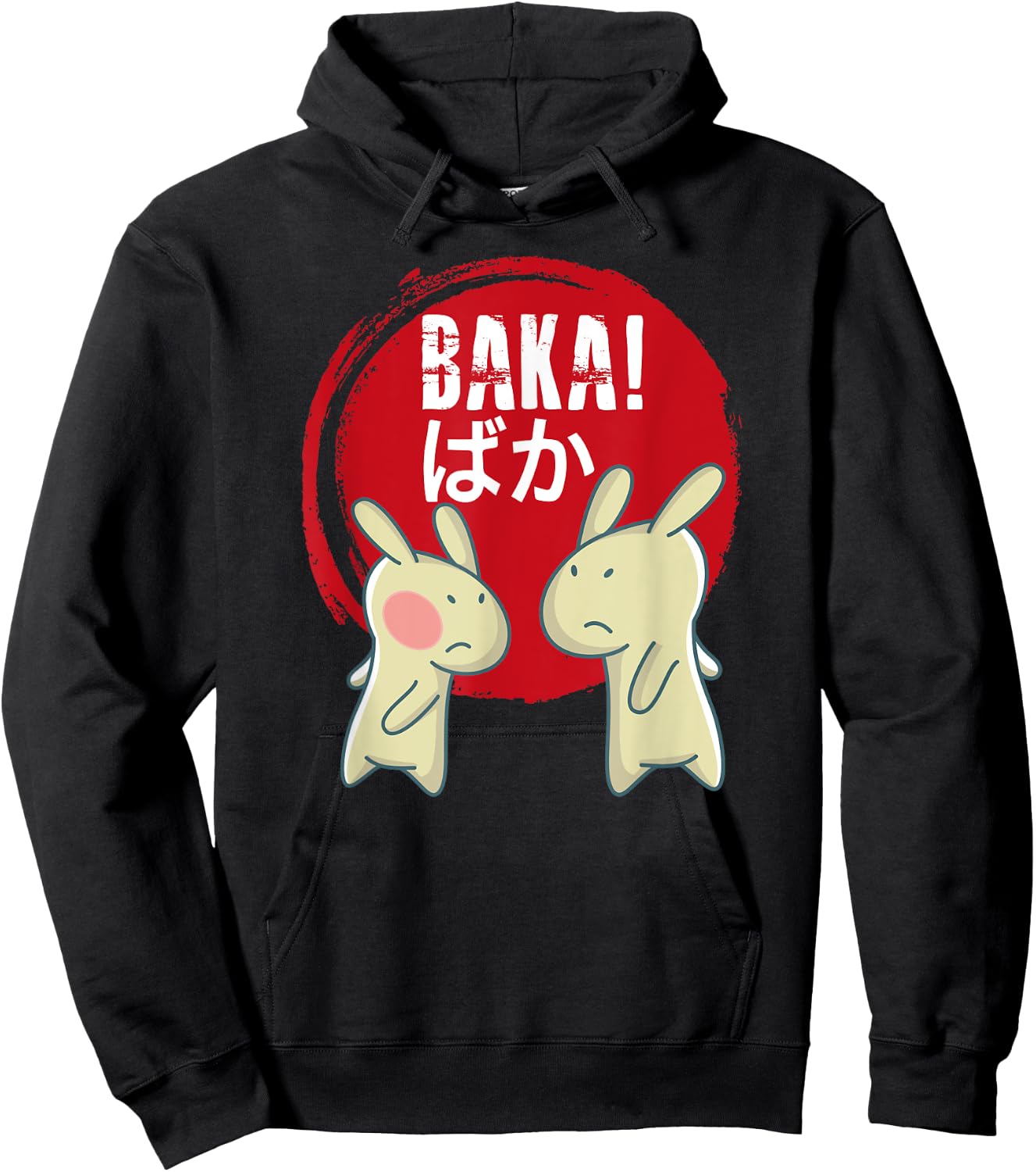 Funny Baka! Japanese Anime Rabbit Slap Manga Shirt Hoodie - Hoodie | Black
