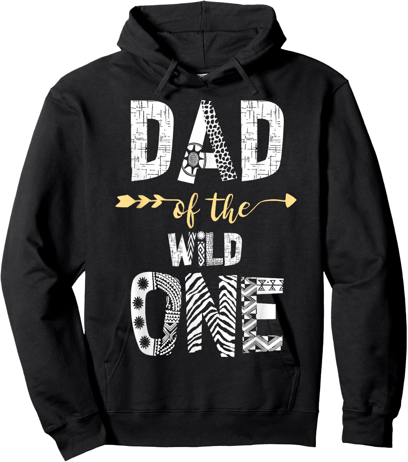 Dad Of The Wild One Shirt Family 1st thing First Birthday Hoodie - Hoodie | Black