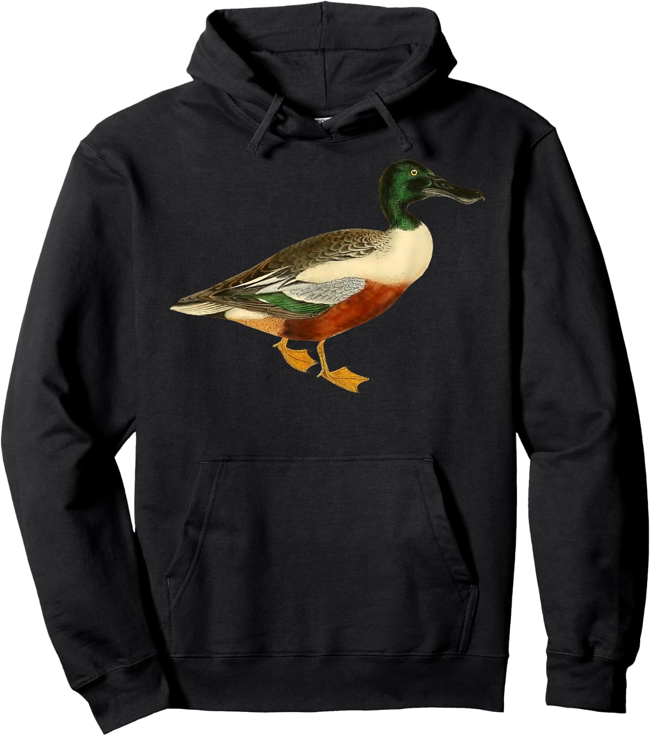 Duck Cute Shoveler Duck Vintage Duck Graphic Hoodie - Hoodie | Black