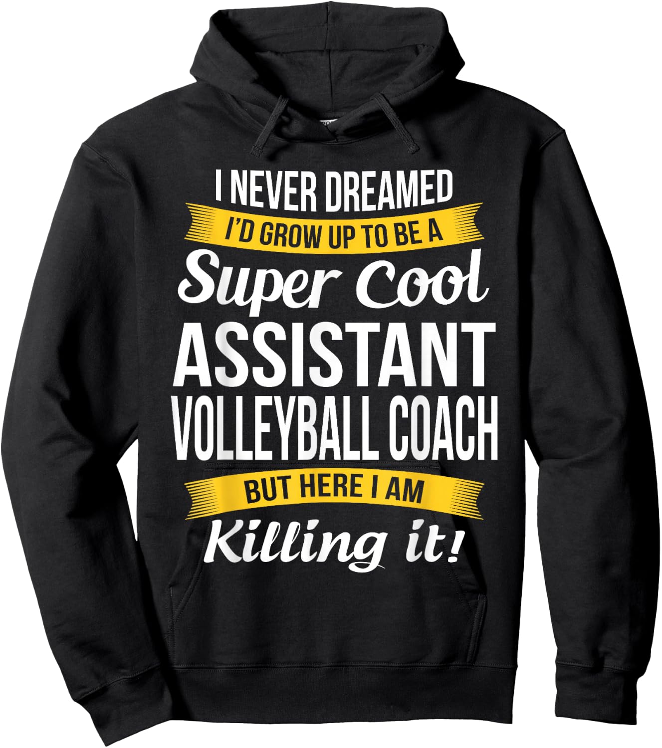 Assistant Volleyball Coach Funny Gift Appreciation Hoodie - Hoodie | Black