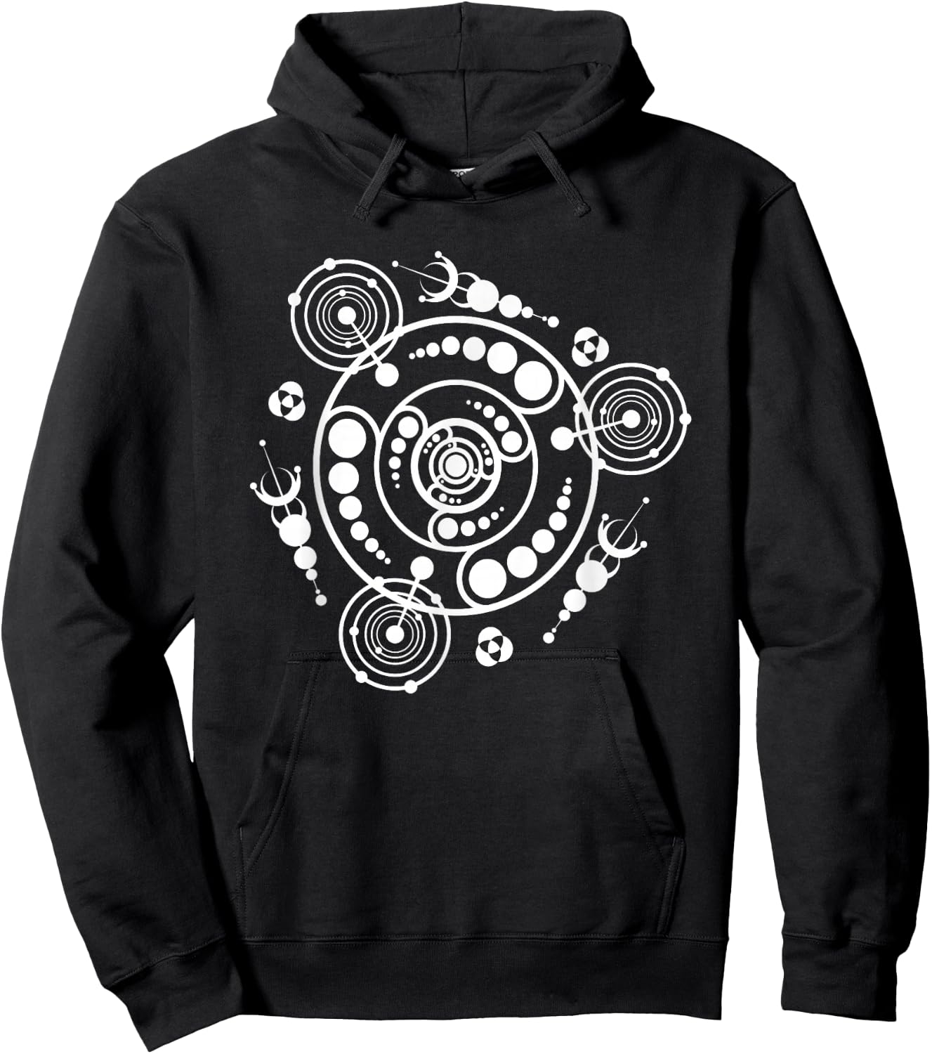 Crop Circle Space Alien Galaxy UFO Illustration Art T Shirt Hoodie - Hoodie | Black