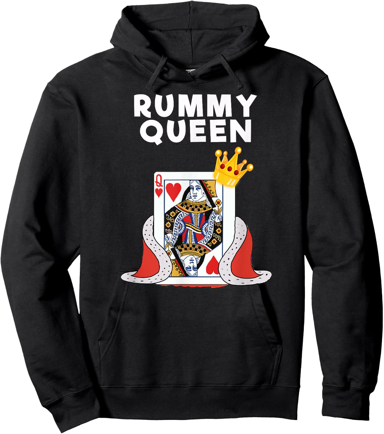 Rummy - Funny Rummy Queen Hoodie - Hoodie | Black