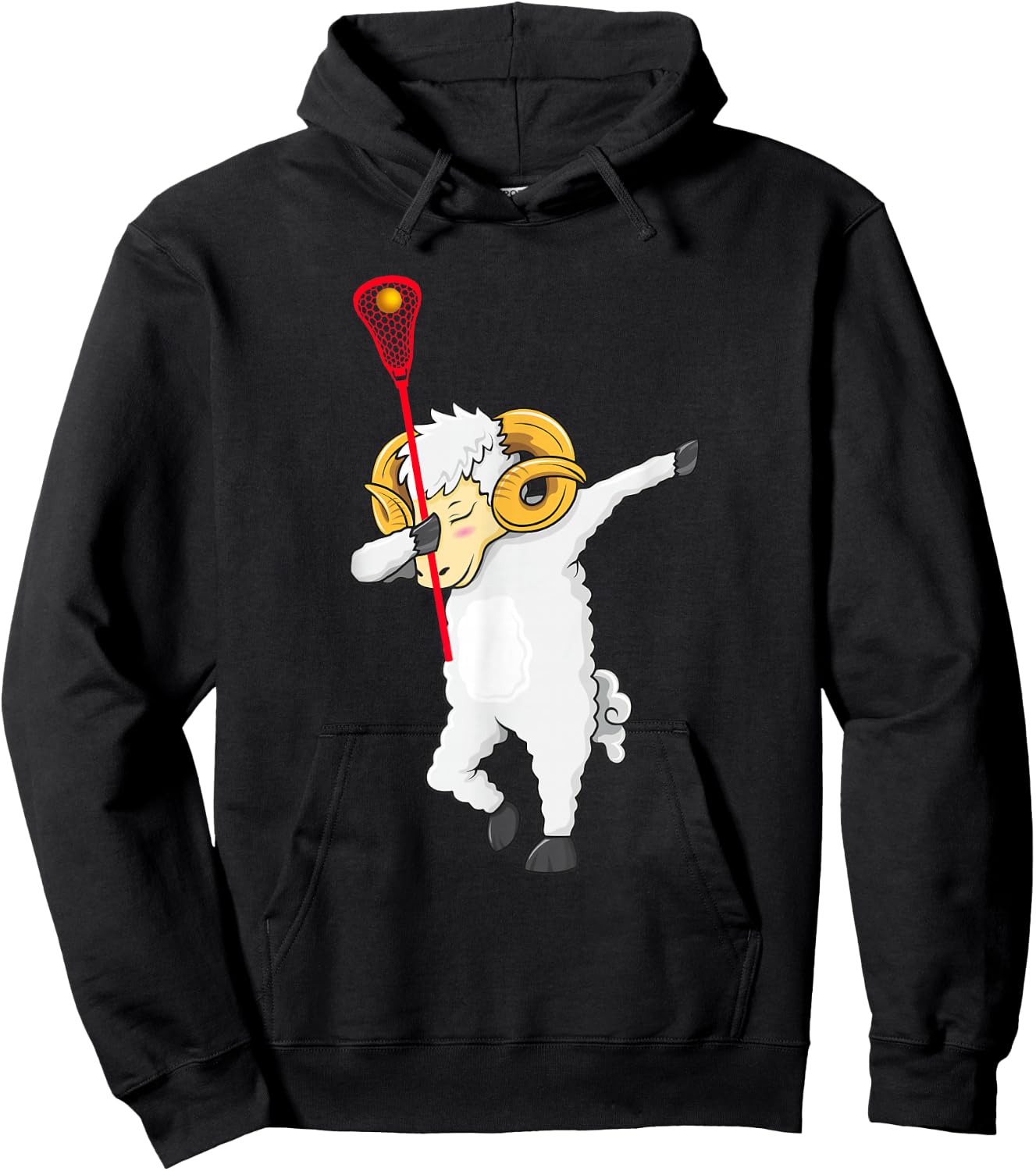 Dabbing Goat Lacrosse Lacrosse Player Goat Dab Gifts Hoodie - Hoodie | Black