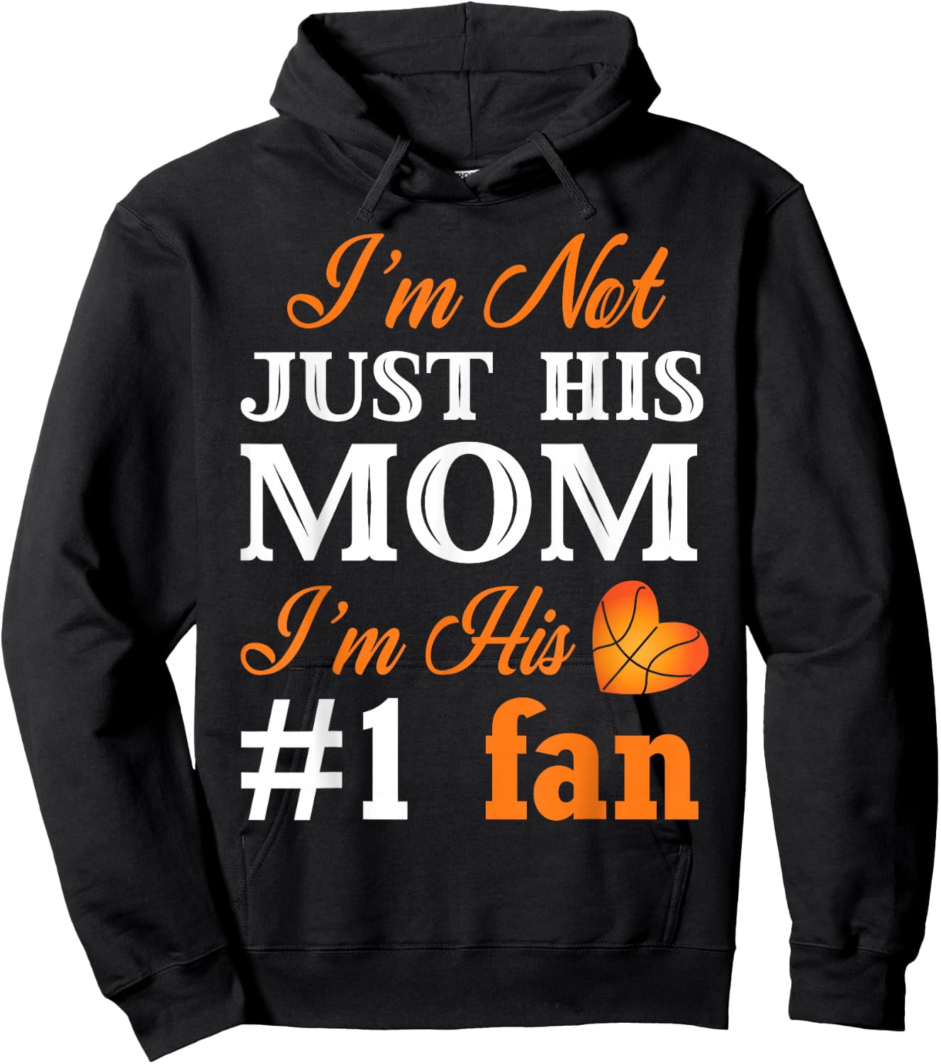Basketball Fan Mom Quote Shirt Hoodie - Hoodie | Black