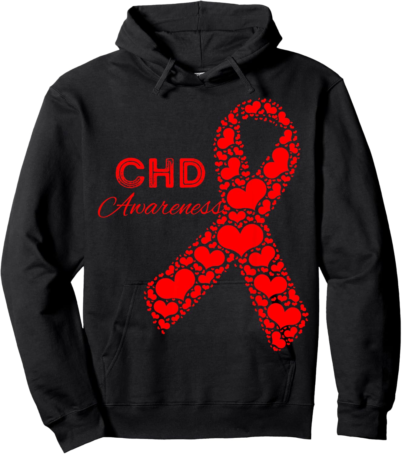 CHD Awareness Shirt congenital heart defect awareness Hoodie - Hoodie | Black