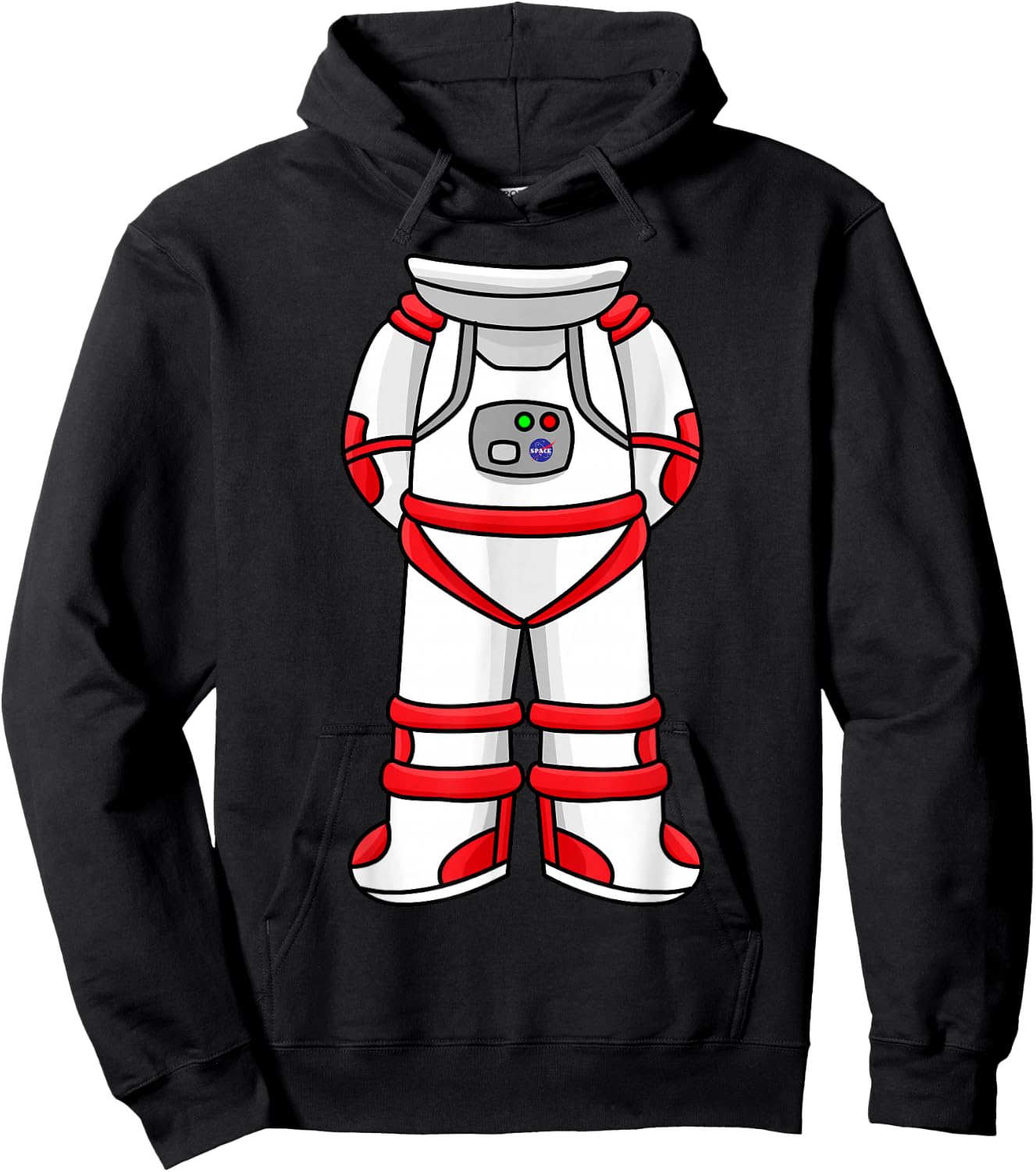 Astronaut Suit Head Cool Space Rocketman Halloween Costume Hoodie - Hoodie | Black
