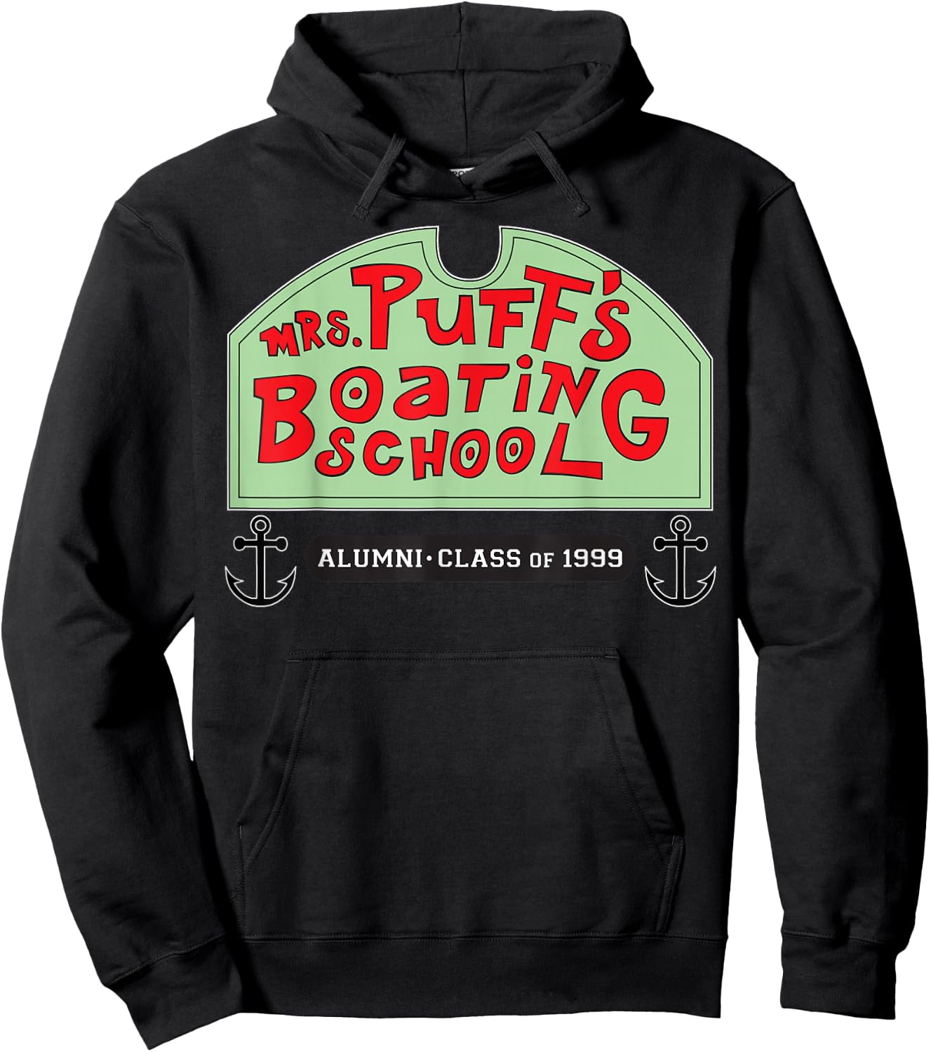 Spongebob Squarepants Mrs Puffs Boating School Hoodie - Hoodie | Black