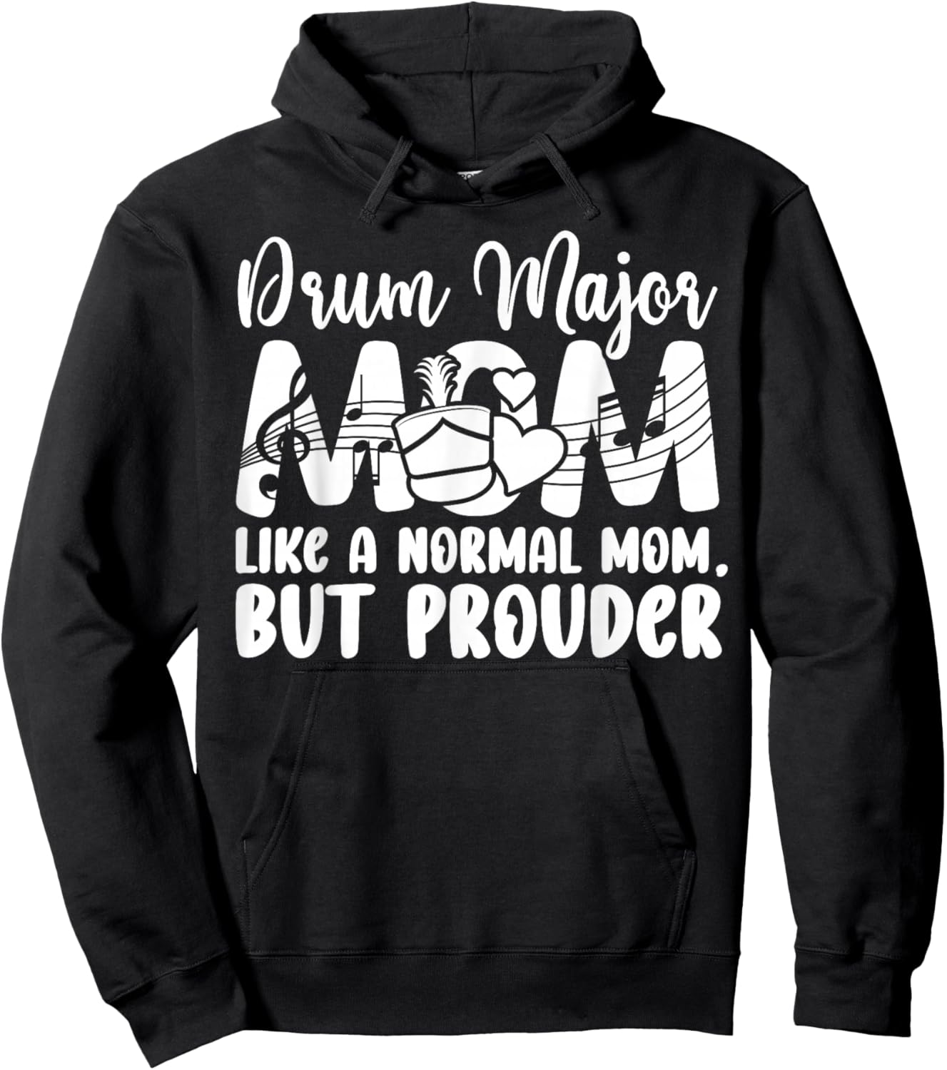Drum Major Mom Definition Drum Major Mama Drum Major Mother Hoodie - Hoodie | Black