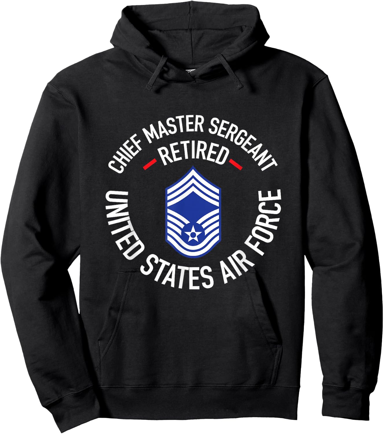 Chief Master Sergeant Retired Air Force Retirement Gifts Hoodie - Hoodie | Black