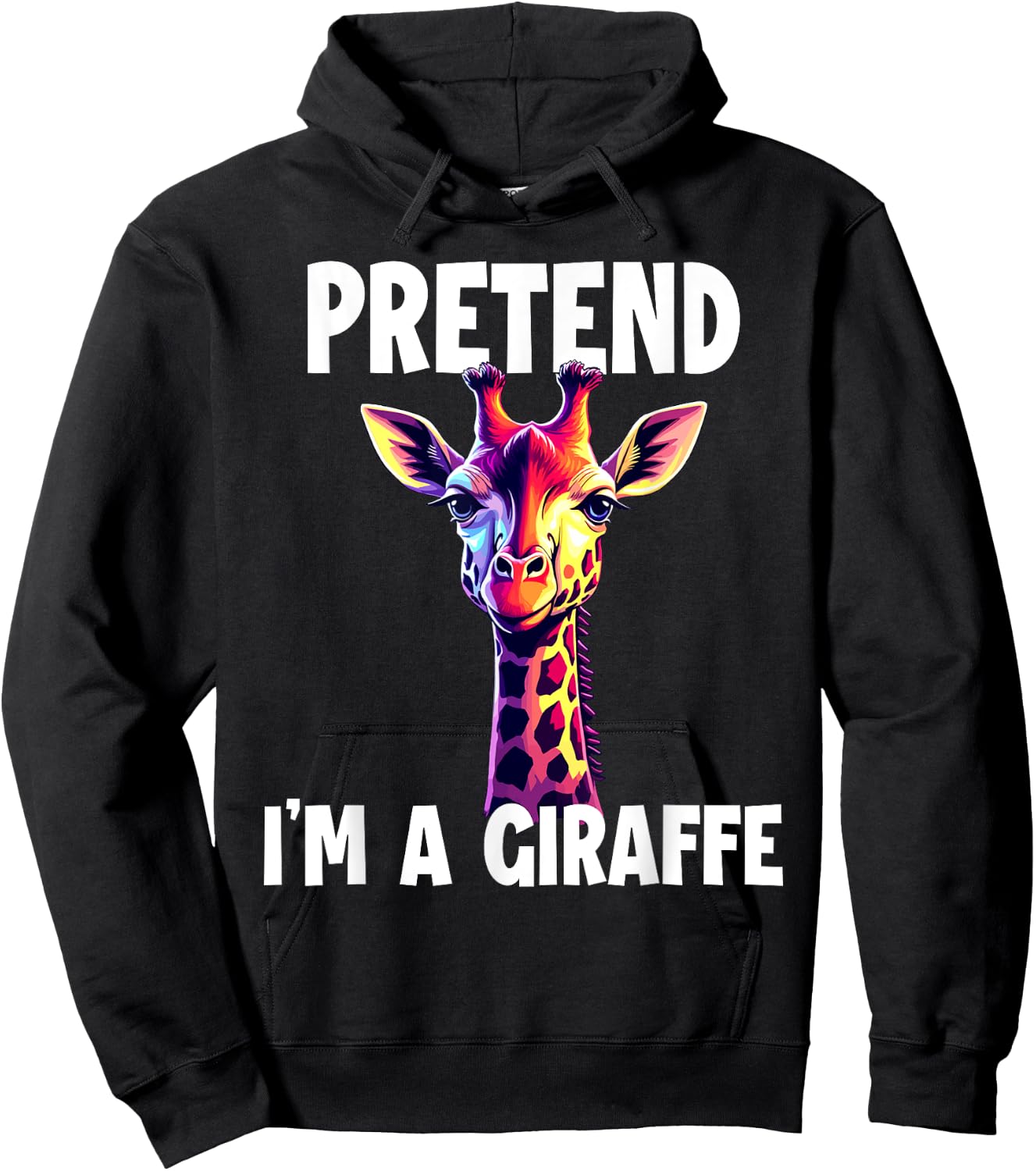 Pretend I'm A Giraffe Costume Hoodie - Hoodie | Black