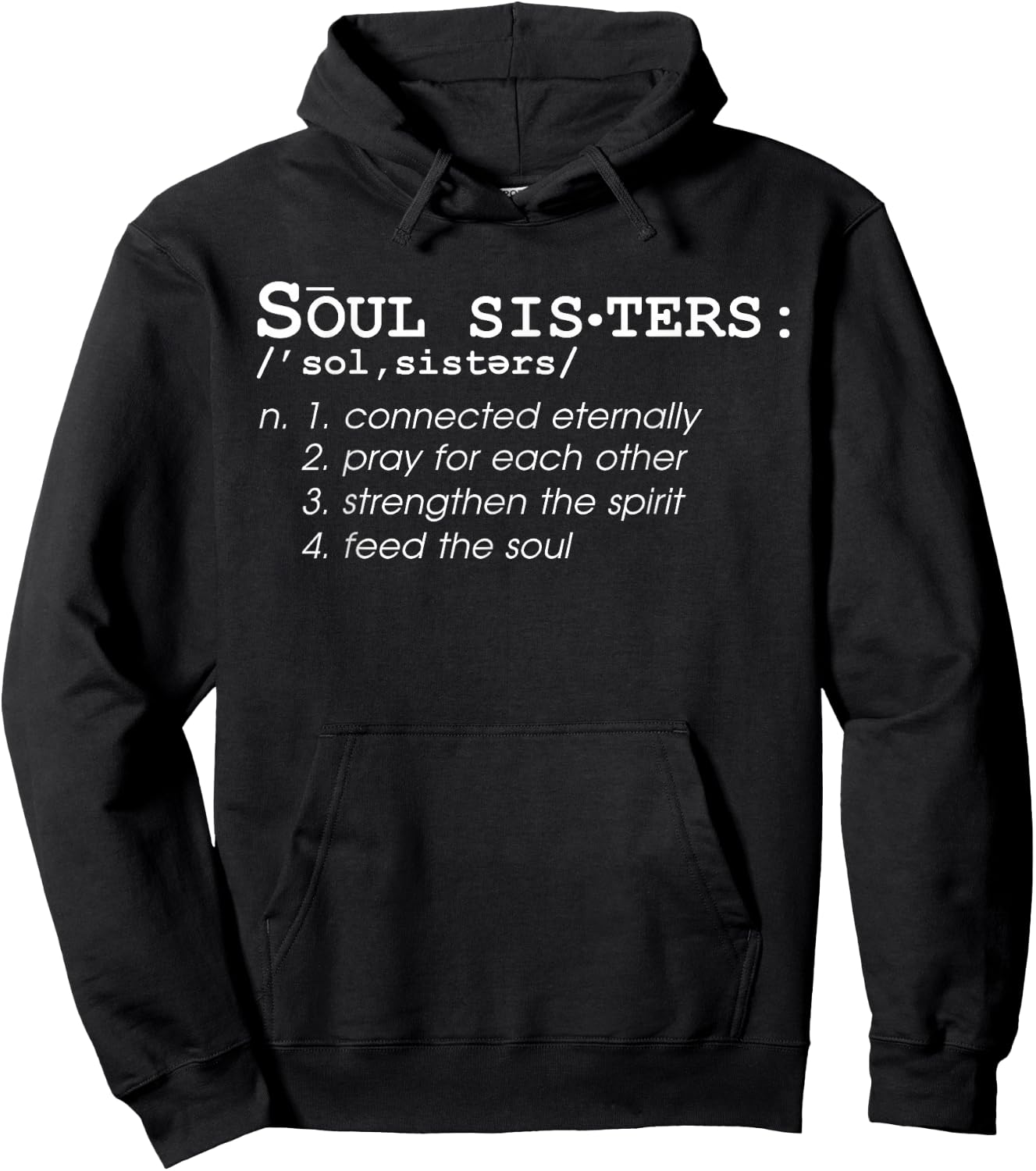 SOUL SISTERS Definition Sisters Cute Couple Shirt Hoodie - Hoodie | Black