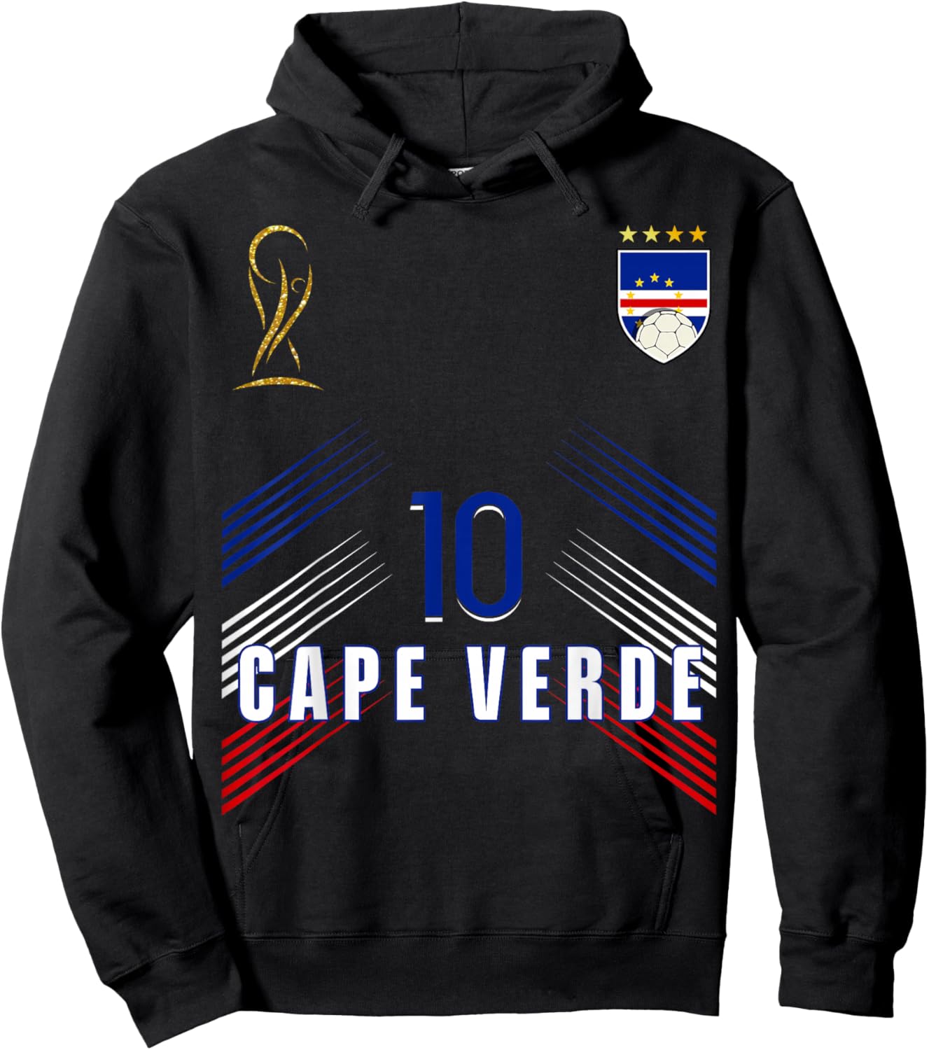 Retro Cape Verde Flag Cape Verdean Pride Lovers Hoodie - Hoodie | Black