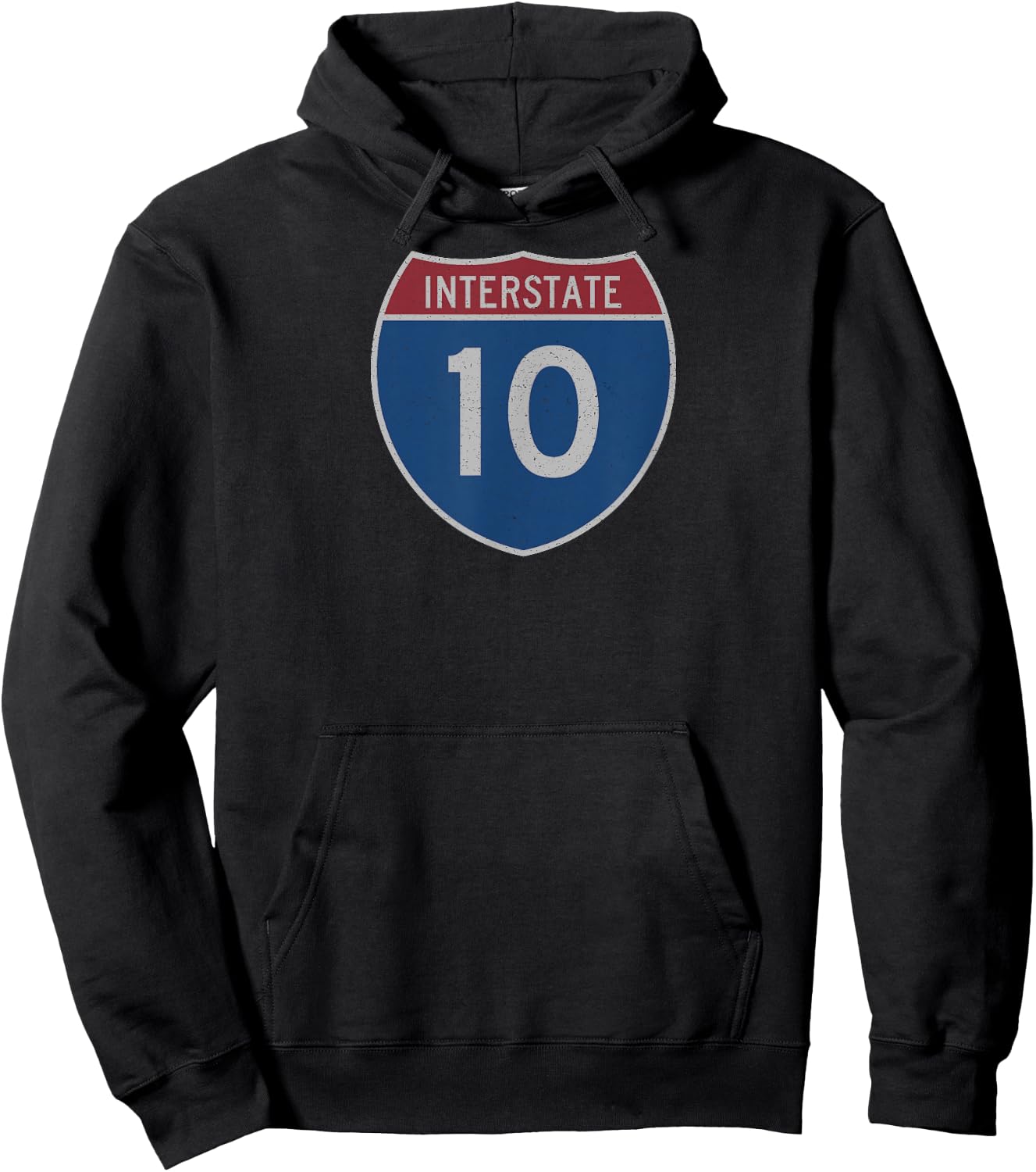 Interstate 10 Highway Road Trip 10th birthday Hoodie - Hoodie | Black