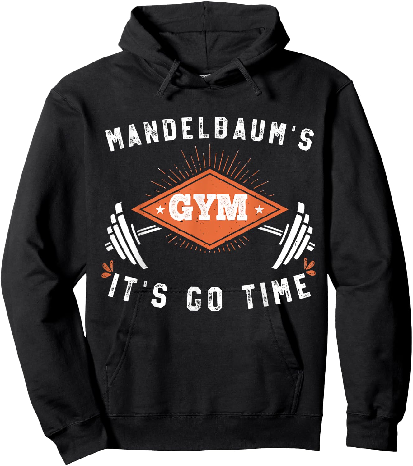 Vintage Mandelbaum's Gym workout go time Gift Hoodie - Hoodie | Black