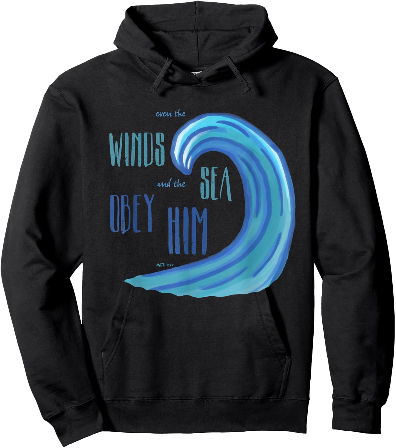 Jesus Follower Christian Believer T Shirt Beach Ocean Wave Women Girls Kids Hoodie - Hoodie | Black